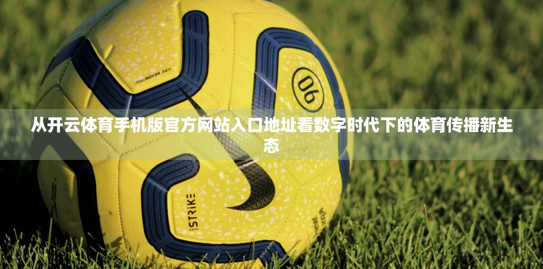 从开云体育手机版官方网站入口地址看数字时代下的体育传播新生态