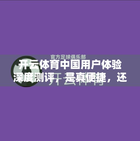 开云体育中国用户体验深度测评，是真便捷，还是伪智能？